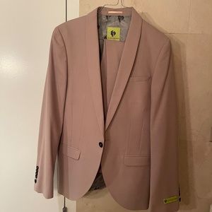 Mens Pink Suit - Noose & Monkey - NEW